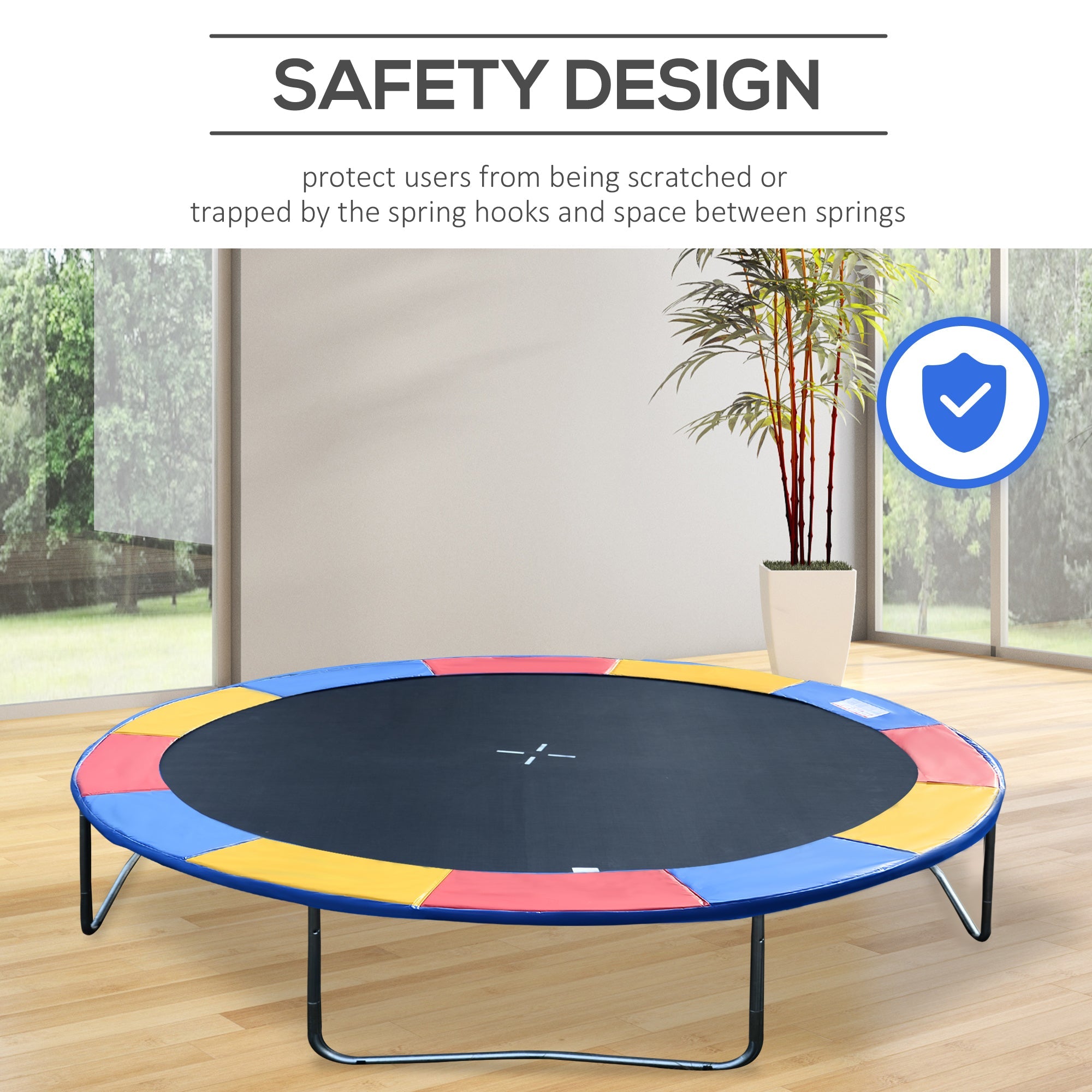 Round Trampoline Pad 14 FT Outdoor Bounce Jump Safety Frame Exercise