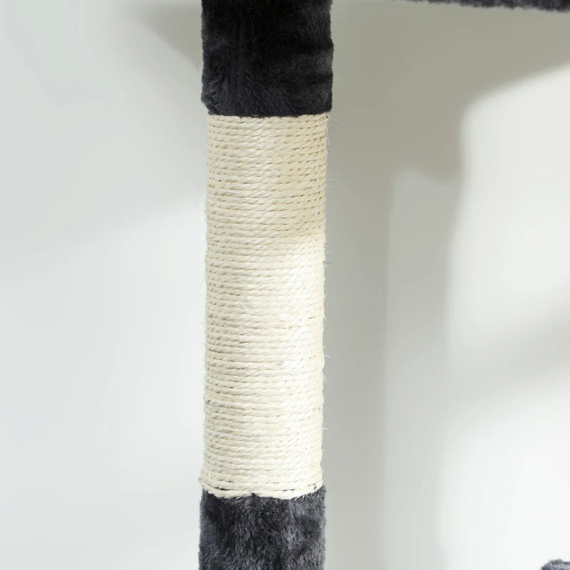 79" Scratching Kitten Tree Condo Kitten Scratch Activity Center Toys Dark Grey