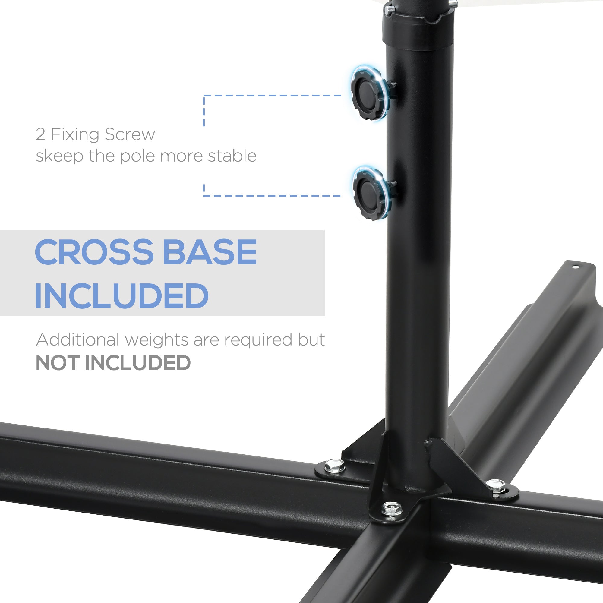 Outsunny 8.5FT Outdoor Cantilever Roma Parasol with 360° Rotation and Cross Base, Offset Patio Umbrella for Garden, Light Grey