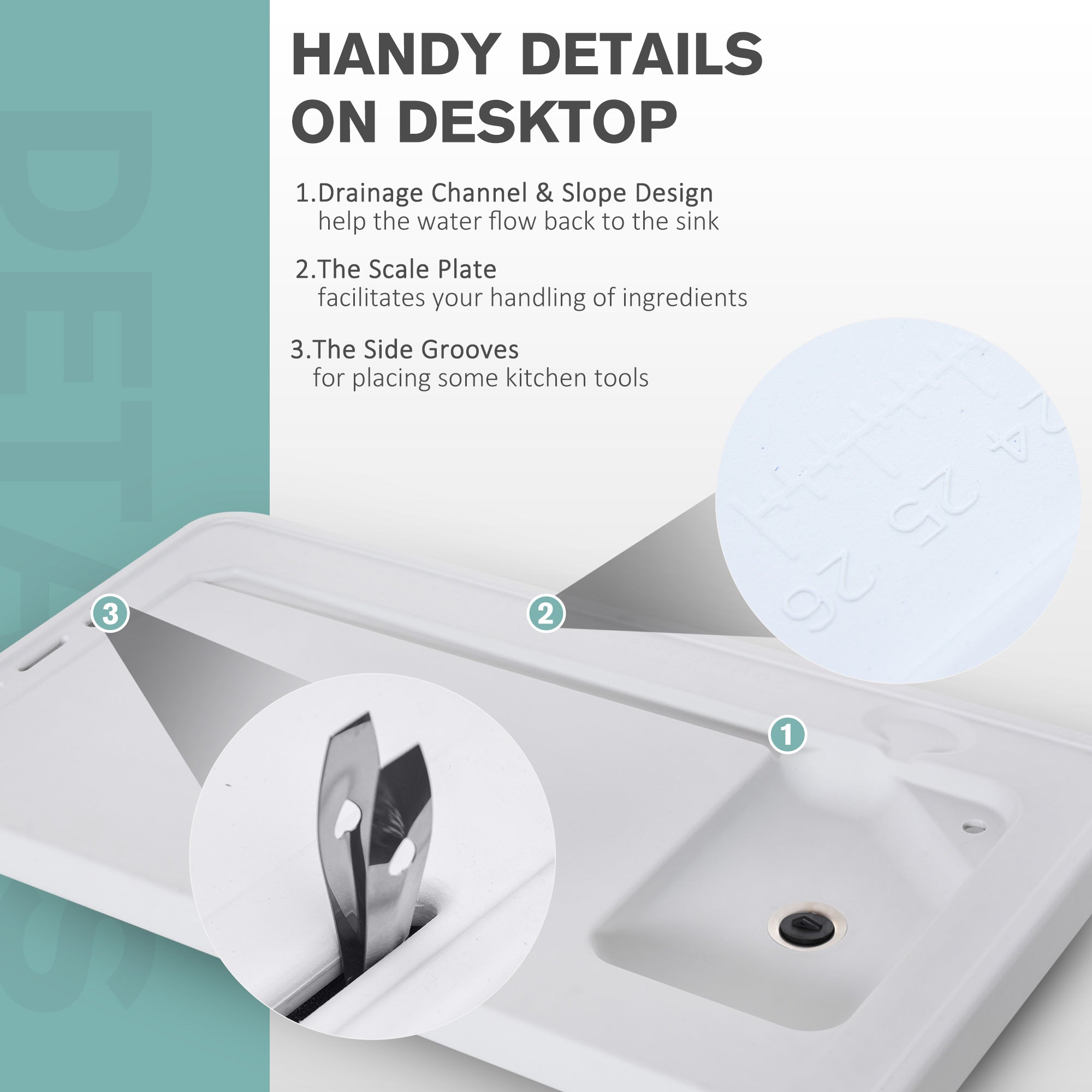Outsunny Folding Fish Cleaning Table with Sink Faucet Spray Cleaner for BBQ Camping Picnic Garden 45"x23"x37"