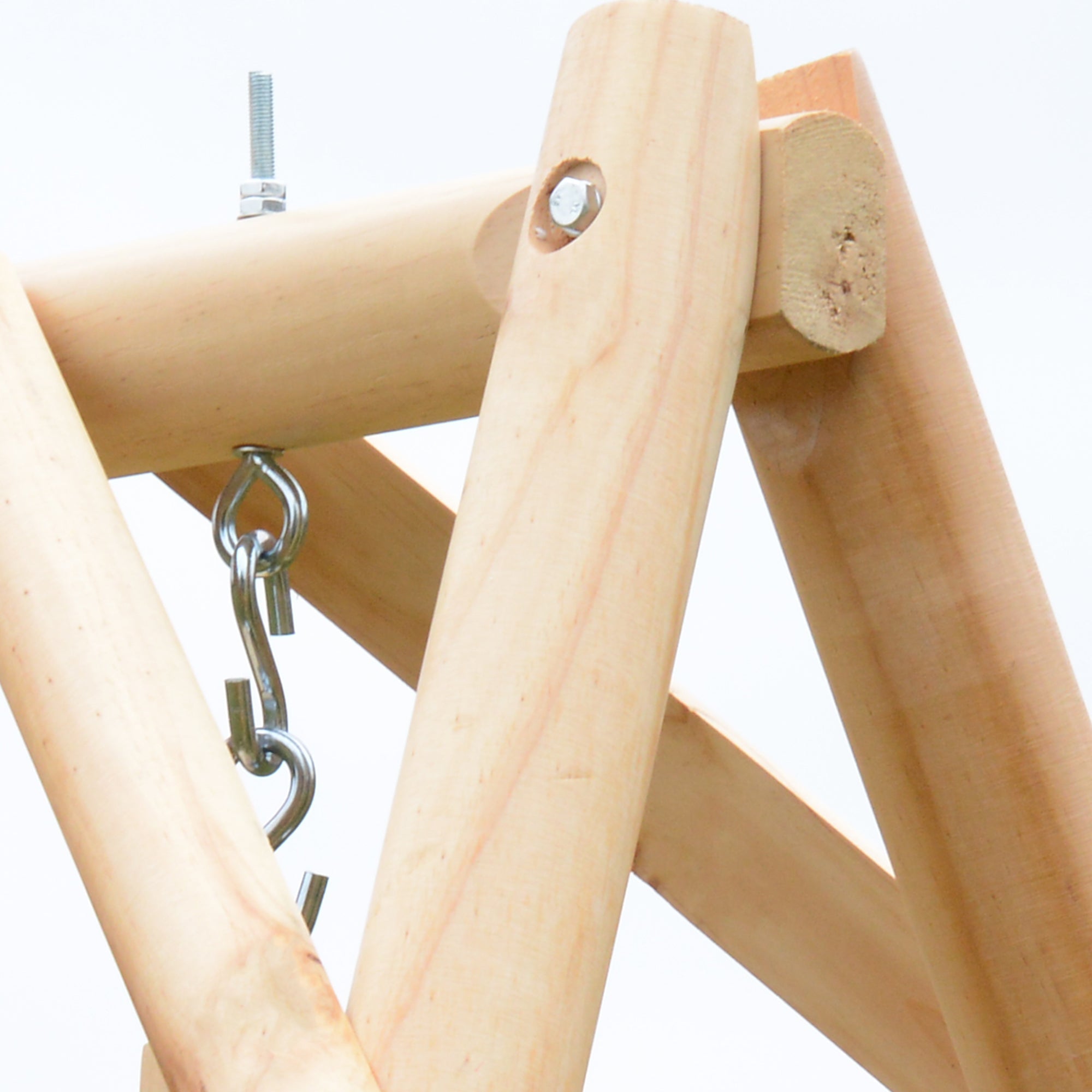 Outsunny 6.5ft Outdoor Loveseat, Wood Porch Swing for 2 Person, Freestanding Garden Swing, Comfortable Seating