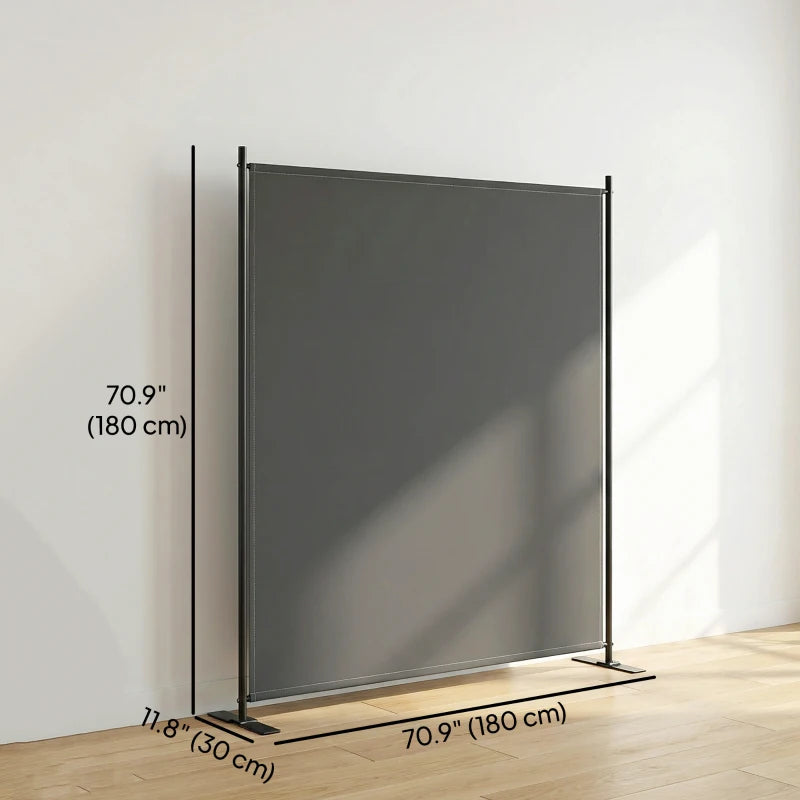 Outdoor Freestanding Outdoor Privacy Screen, Privacy Panel, 70.9" x 70.9", Dark Grey