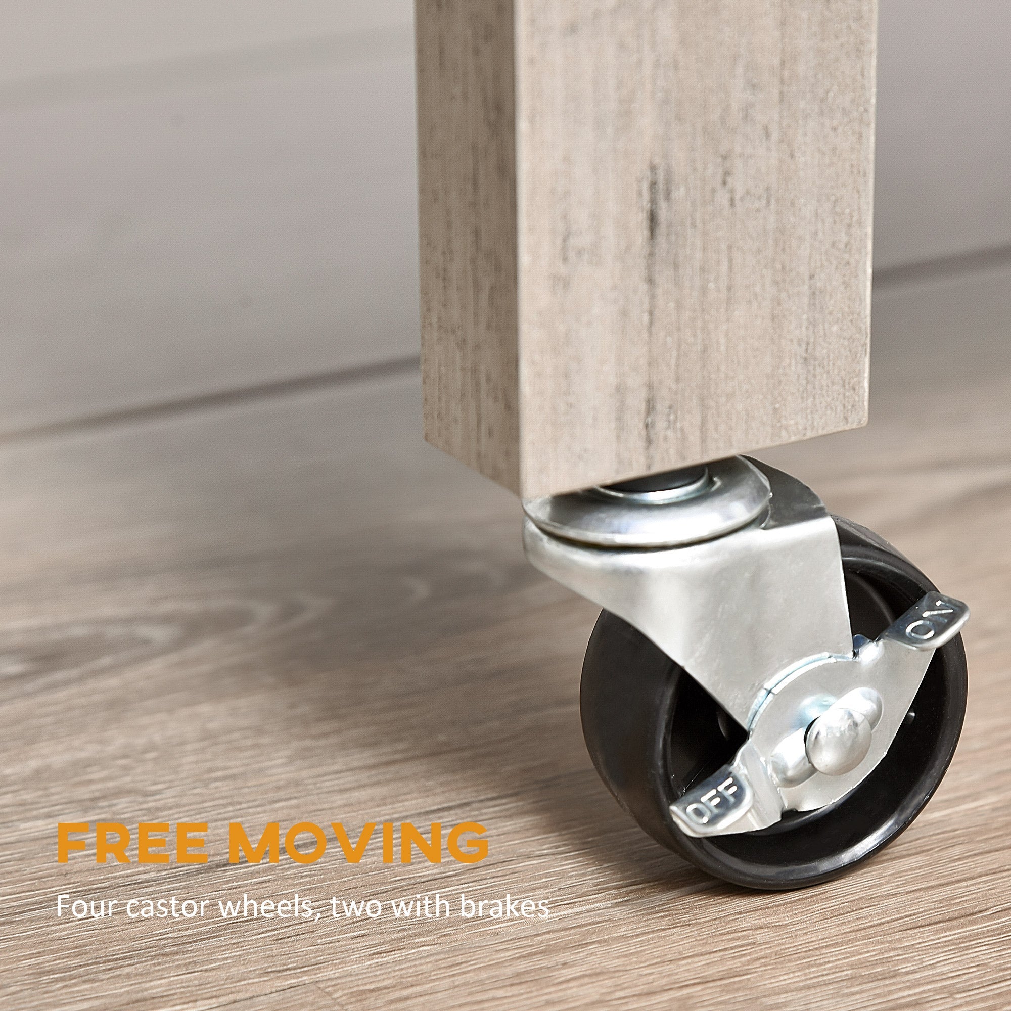 HOMCOM Culinary Companion: Rolling Kitchen Island Cart with Concrete Effect Top, Wine Rack Storage, Grey Utility Trolley