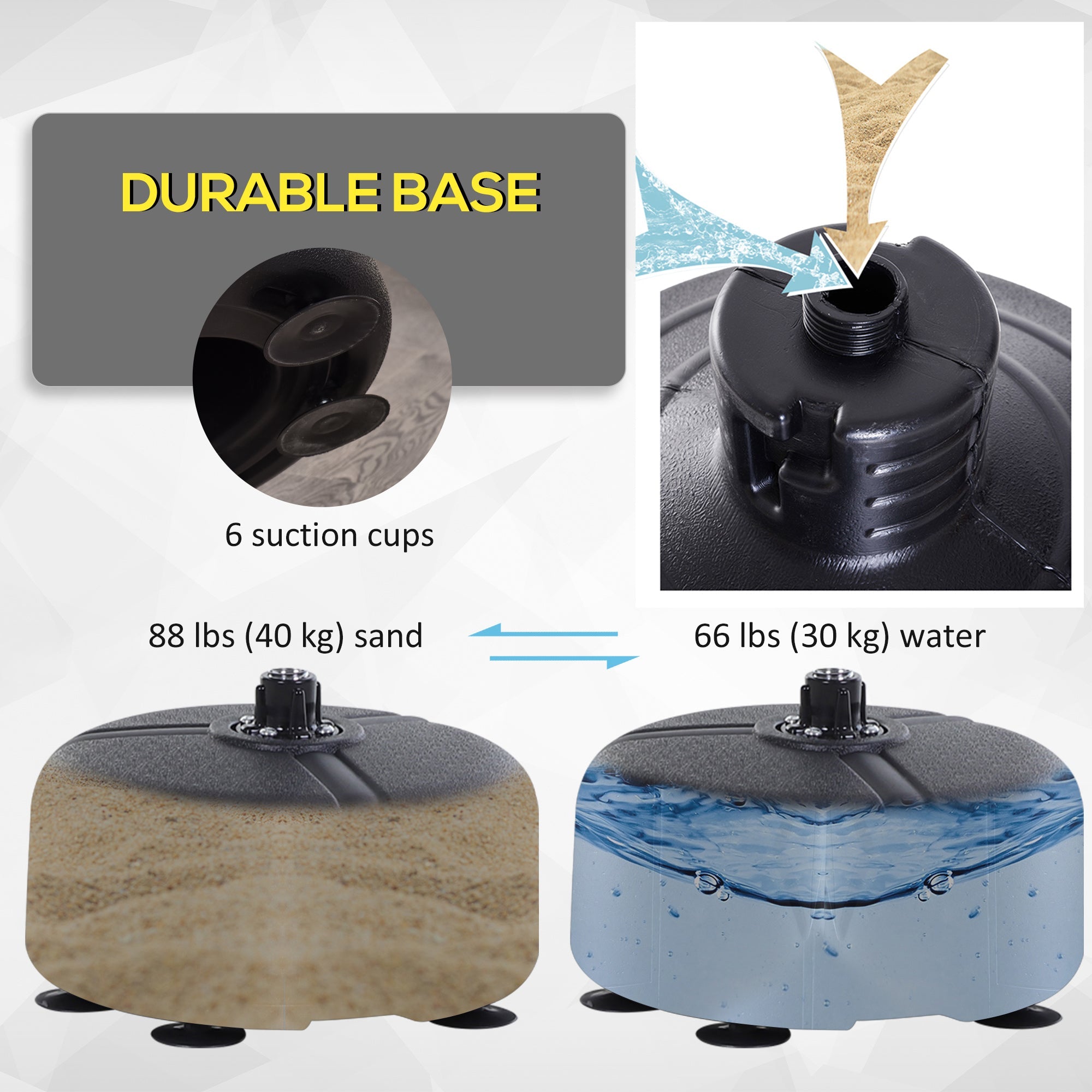 Soozier Adjustable Height Free Standing Boxing Bag Set with 6 Suction Cups and Boxing Gloves, for Exercise Training