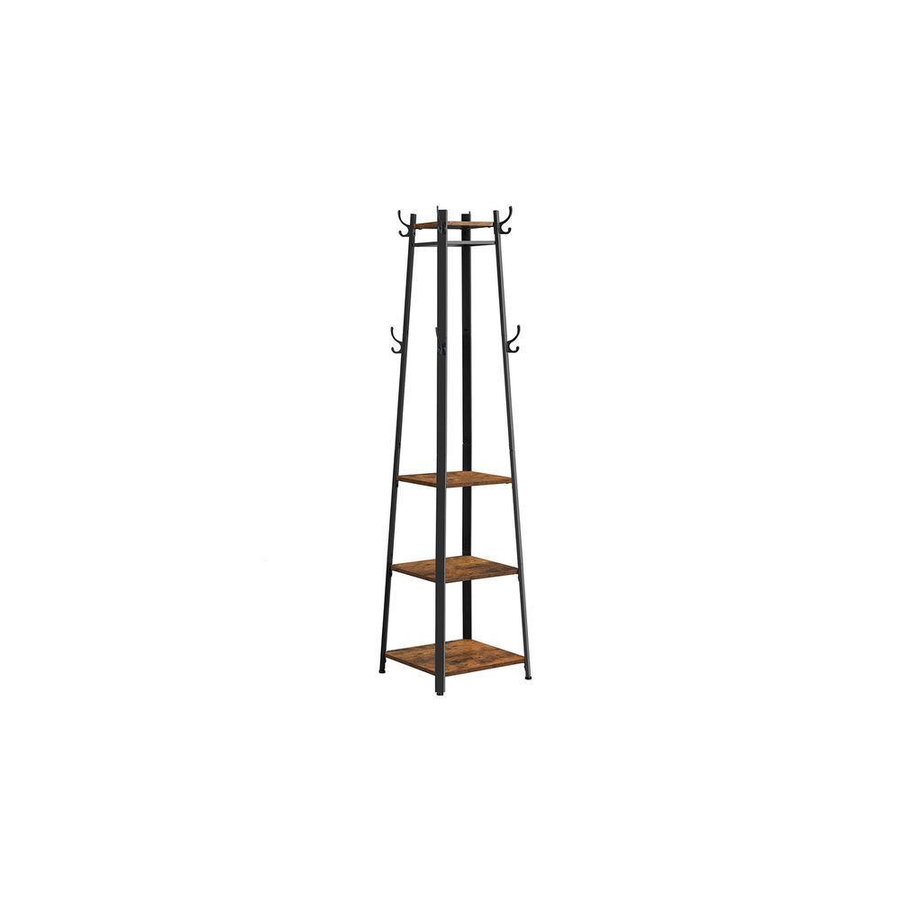 VASAGLE Coat Stand with 3 Shelves