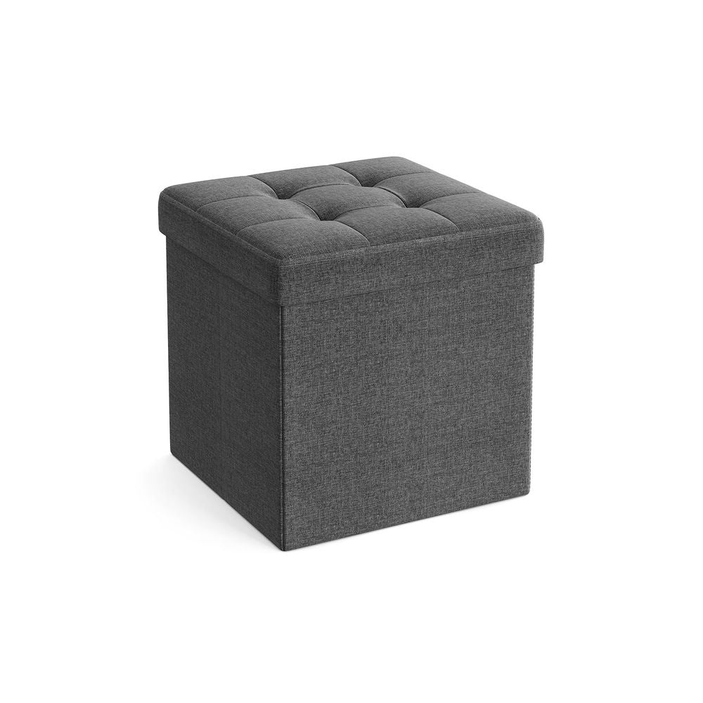 SONGMICS 15 Inches Folding Storage Ottoman Bench