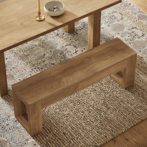 Dining Bench 47" Farmhouse Kitchen Dinner Bench Seat Rustic Wood