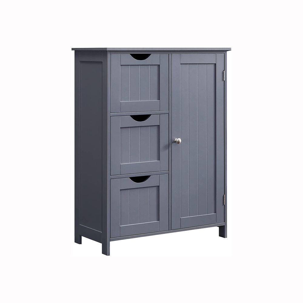 VASAGLE Bathroom Floor Storage Cabinet with 3 Drawers