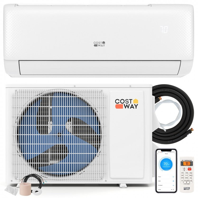 Ultra-Quiet Inverter Mini Split AC: 22 SEER2/R32 Eco Refrigerant, Sleep Mode