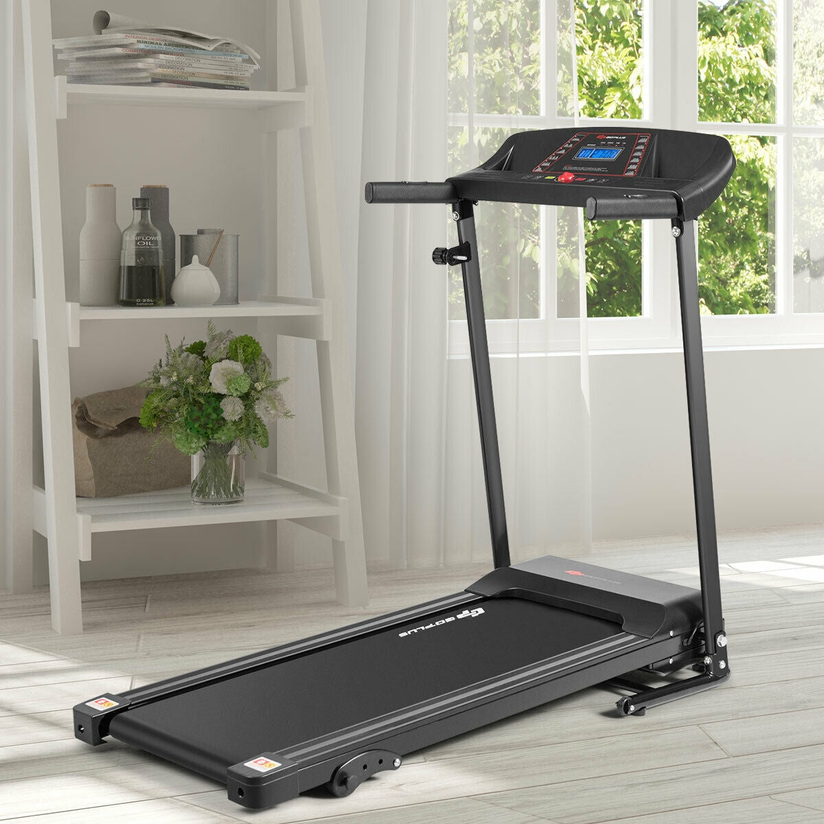1.0 hp Foldable Treadmill Electric Support Mobile PowerÂ