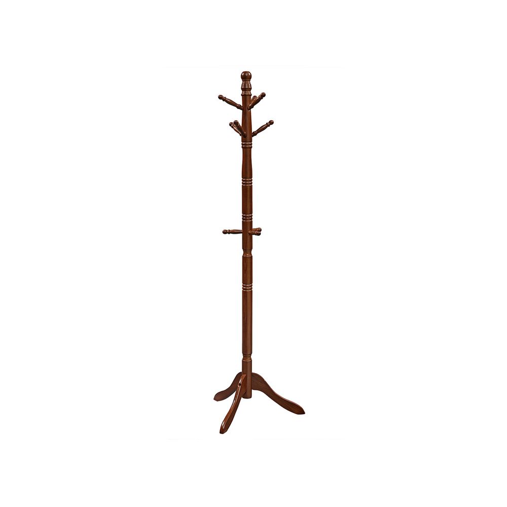 VASAGLE Solid Wood Coat Rack and Stand with 10 Hooks