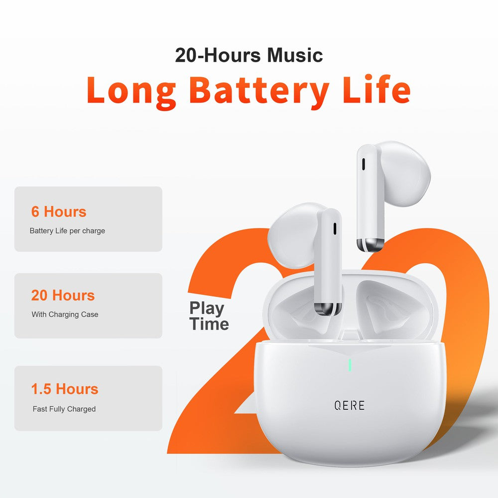 Écouteurs sans fil Bluetooth étanches IPX5 avec charge USB-C