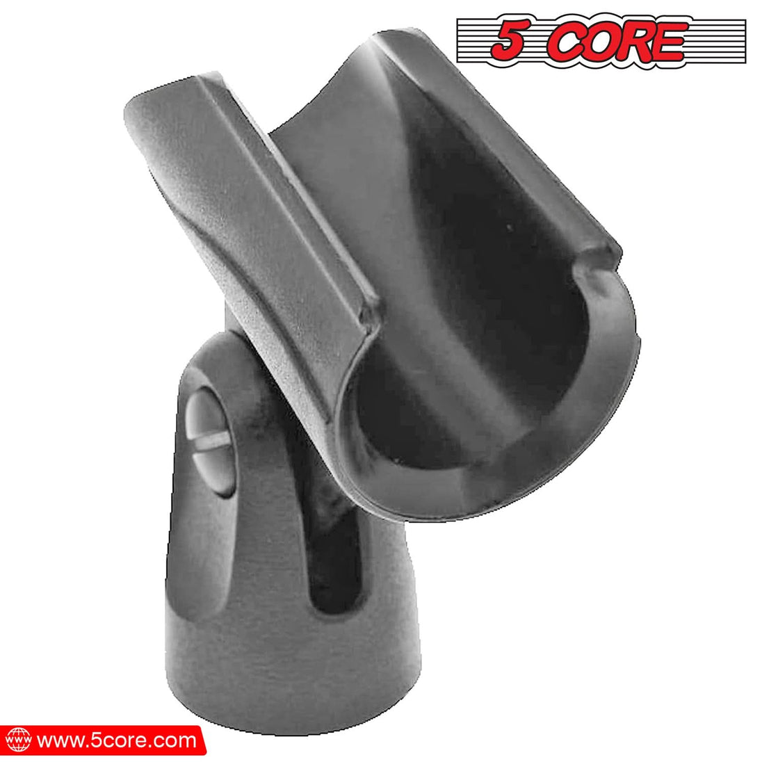 5Core 6-Pack Universal Microphone Clip Holder – Mic Mount with Gold-Plated 5/8" to 3/8" Screw Adapters