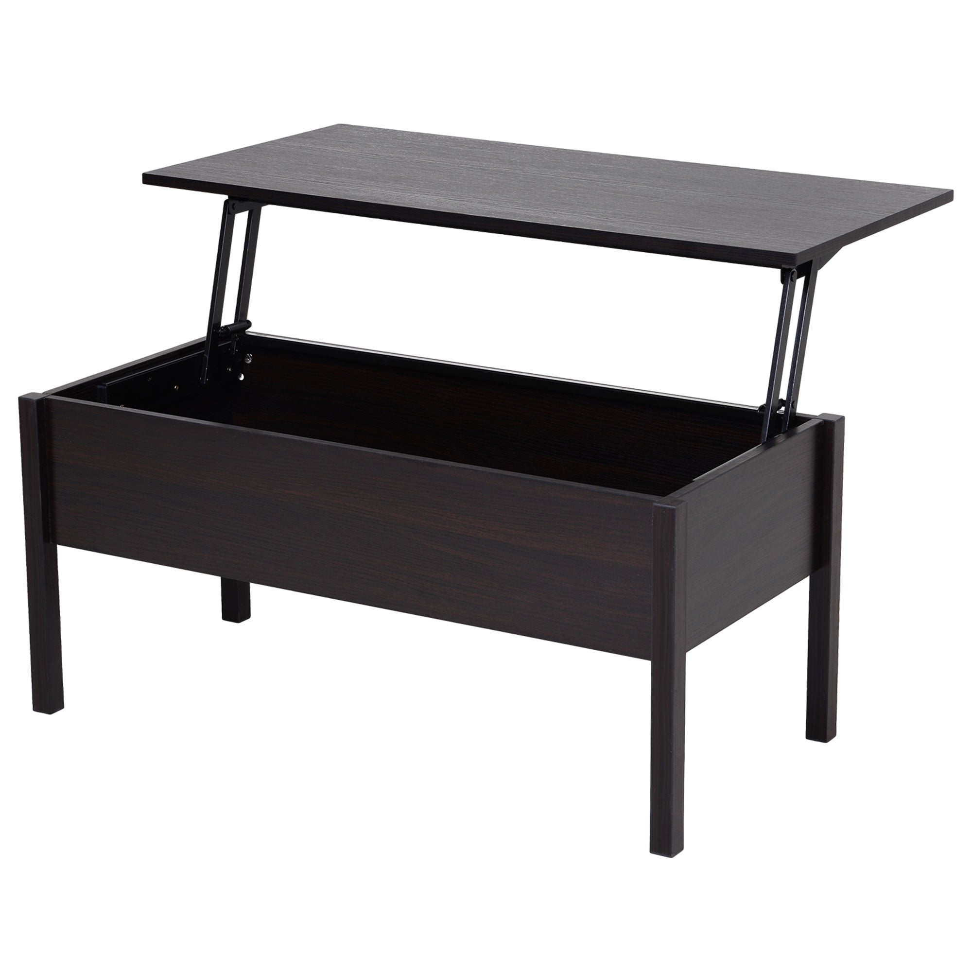 HOMCOM Coffee 39" Modern Lift Top Coffee Table: Center Table with Hidden Storage Compartment for Living Room
