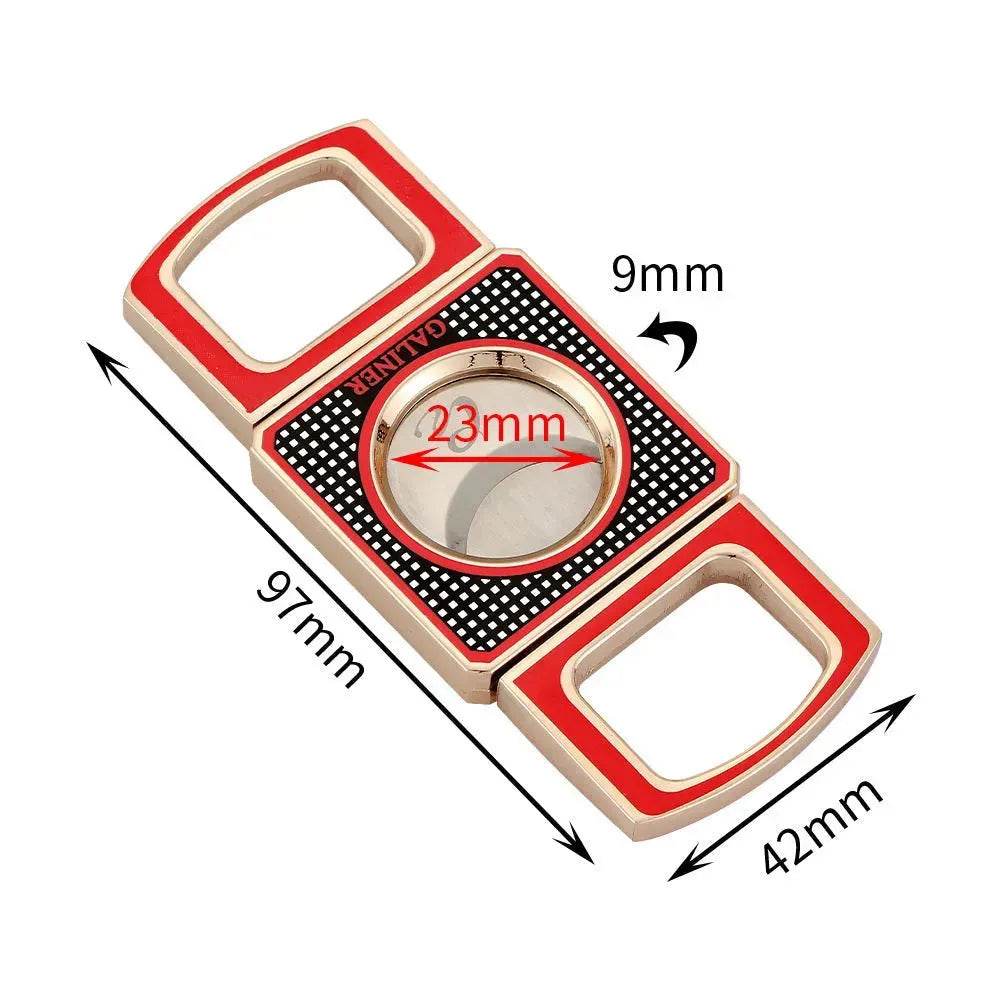 GALINER Stainless Steel Double Blade Cigar Cutter