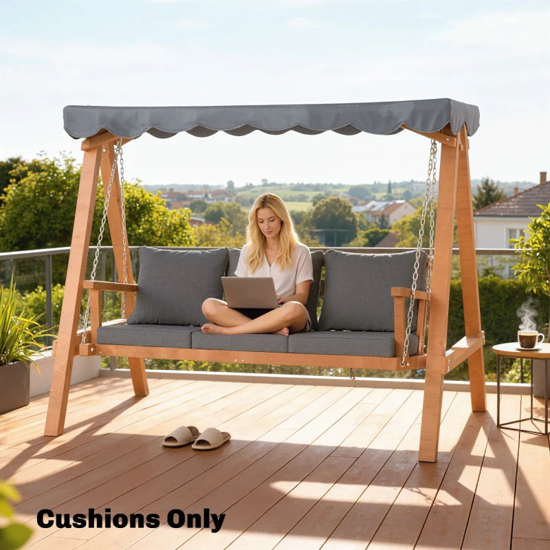 Outdoor Chair Cushions Set of 4, Fade Resistant Patio Chair Cushions for Outdoor Furniture, 24" x 24", Grey
