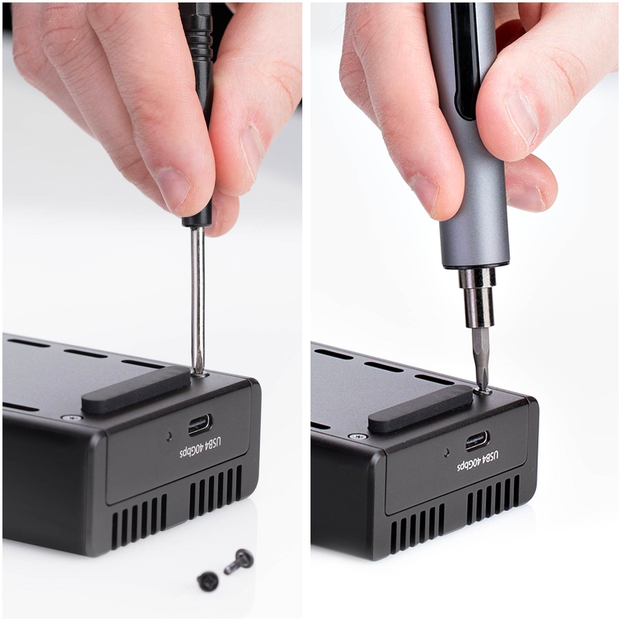 USB4 M.2 NVMe Enclosure, 40Gbps, External USB-C/Thunderbolt NVMe SSD Enclosure, Aluminum Heatsink Case, B+M/M-Key