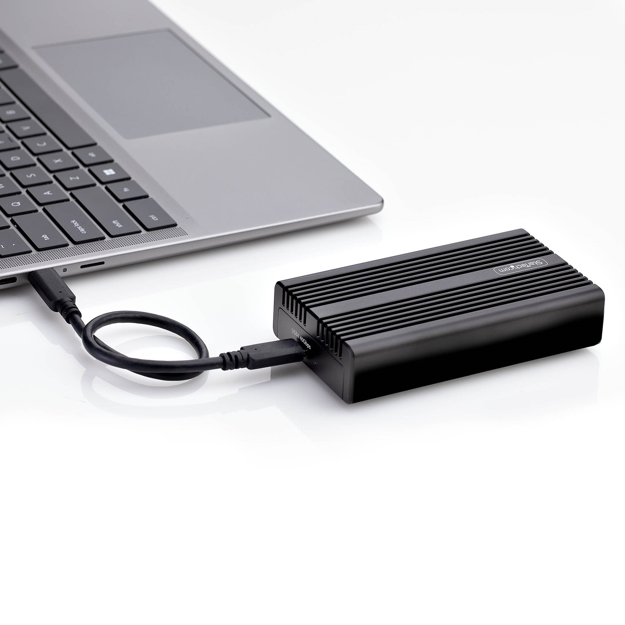 USB4 M.2 NVMe Enclosure, 40Gbps, External USB-C/Thunderbolt NVMe SSD Enclosure, Aluminum Heatsink Case, B+M/M-Key