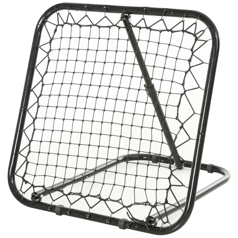 Soozier Soccer Rebounder Net, 3' x 3', Angle Adjustable Baseball Rebounder Net Training Equipment Aid with Quick Folding Design for Teens & Adults, Kickback Target Goal Play
