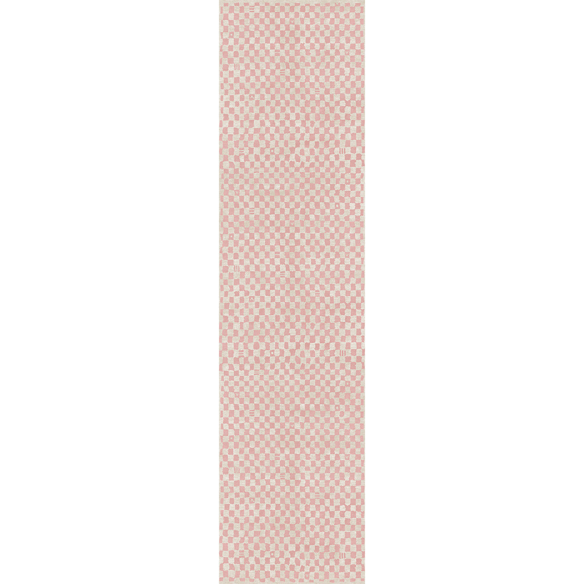 Metro Checkered Malibu Pink & White Rug