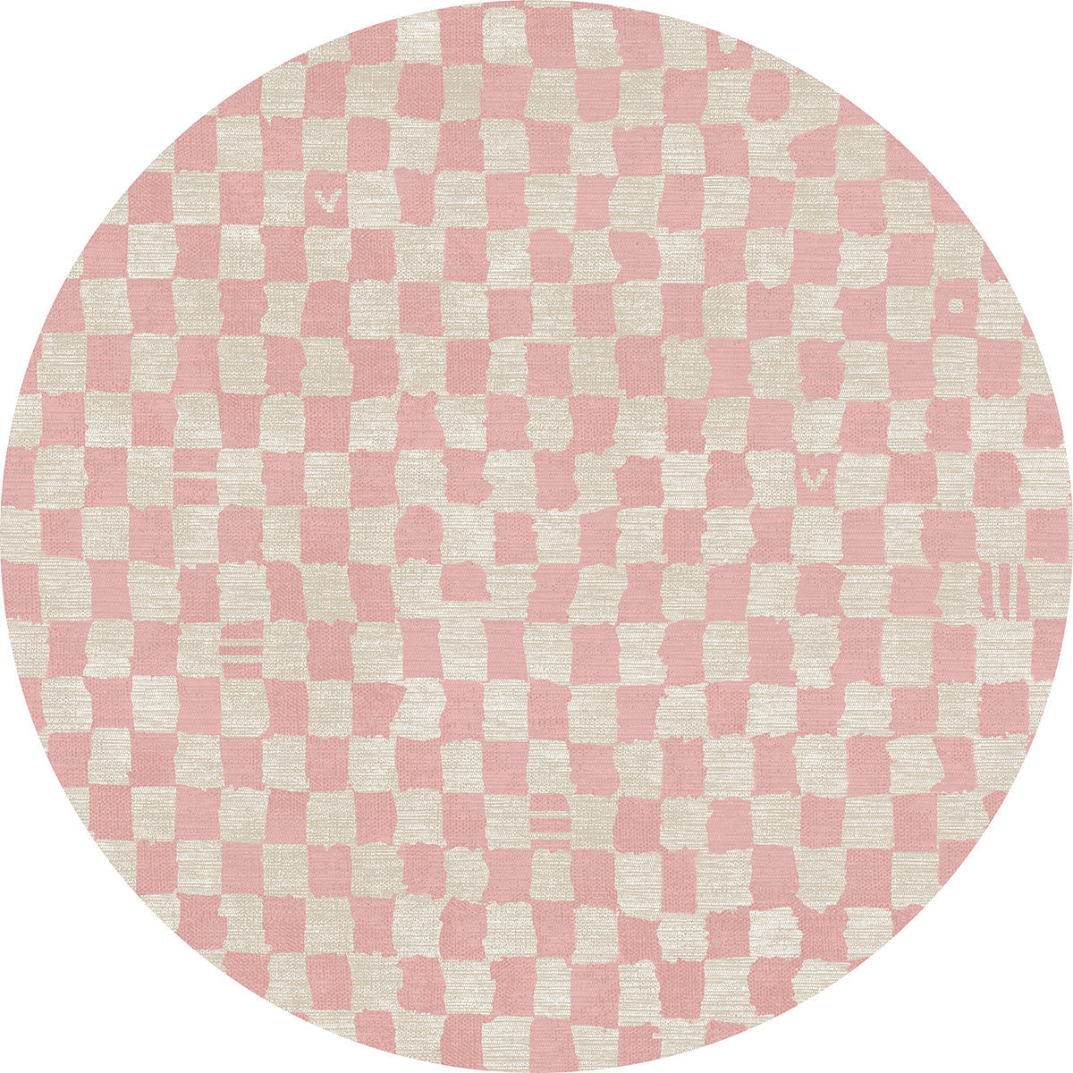 Metro Checkered Malibu Pink & White Rug