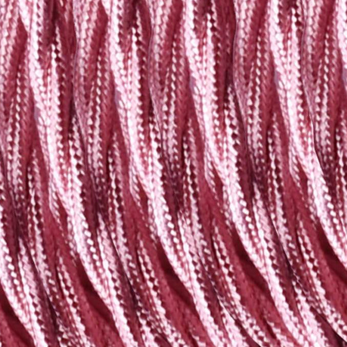 18 Gauge 2 Conductor Twisted Cloth Covered Wire Braided Light Cord Shiny Pink ~ 1347
