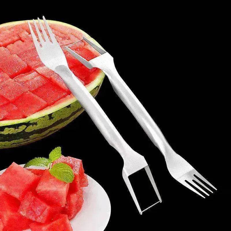 2 In 1 Slicer Multi purpose Stainless Steel Watermelon Fork