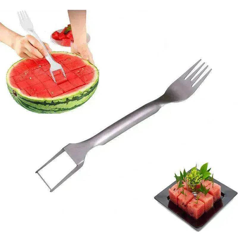 2 In 1 Slicer Multi purpose Stainless Steel Watermelon Fork