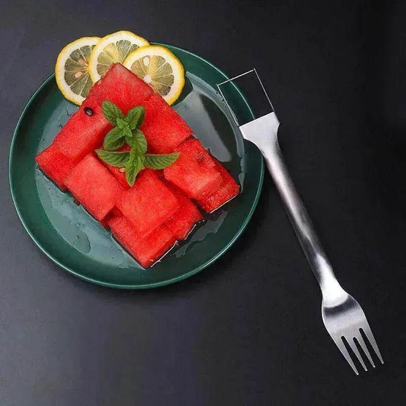 2 In 1 Slicer Multi purpose Stainless Steel Watermelon Fork