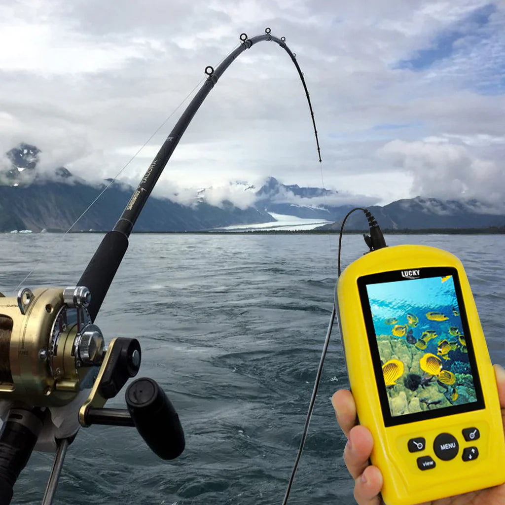 FF-3308-8 Portable Underwater Fishing & Inspection Camera System, 3.5" Color LCD Monitor, 20M Cable, 120° Wide-Angle Camera with IR LEDs