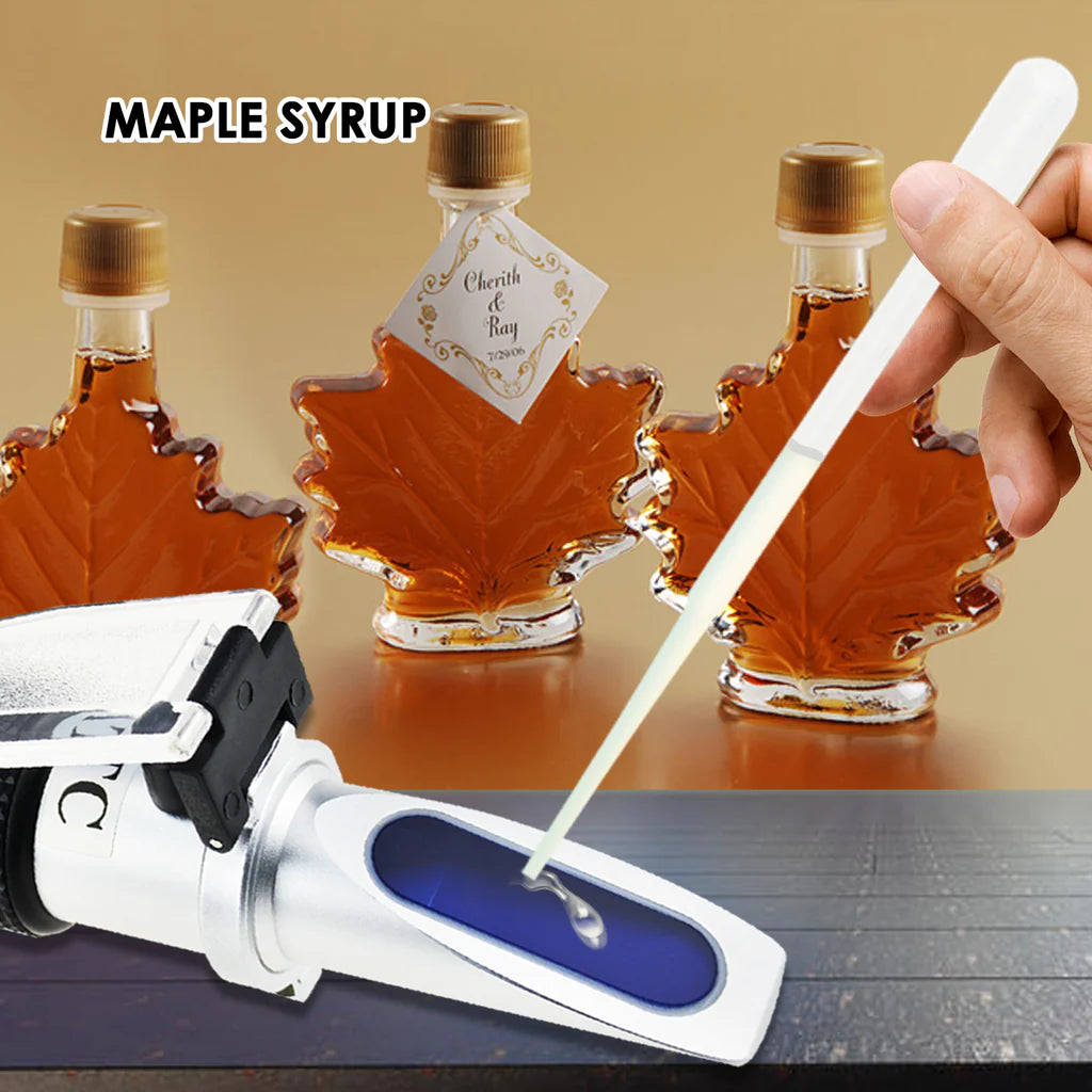 0–10% Brix Refractometer with ATC for Maple Sap, Tea & Cutting Fluids