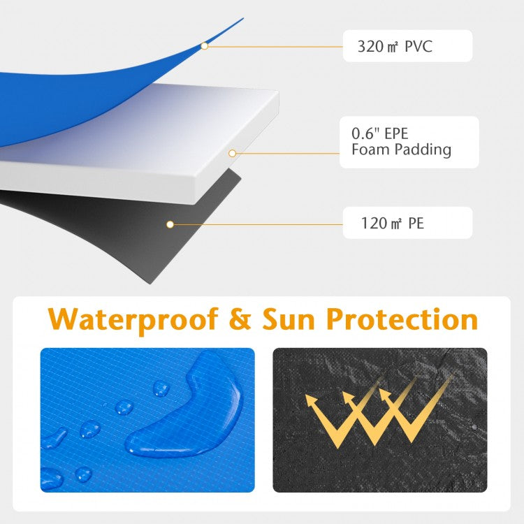 12 Feet Waterproof and Tear-Resistant Universal Trampoline Safety Pad Spring Cover