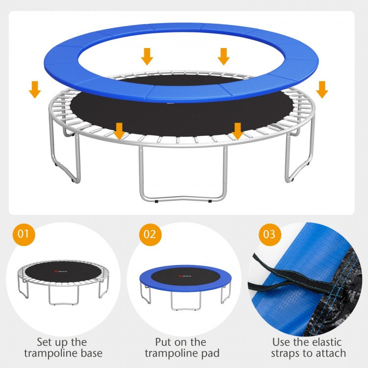 12 Feet Waterproof and Tear-Resistant Universal Trampoline Safety Pad Spring Cover