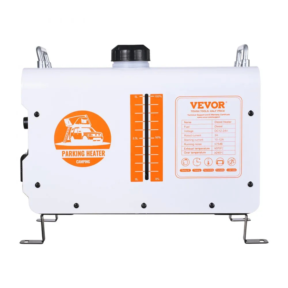 VEVOR 8KW Diesel Heater, 12V/24V All-in-One Air Heater, Bluetooth App, Remote & Display, CO Alarm, Fast Heating Horizontal Portable Heater for Vehicles & Garage