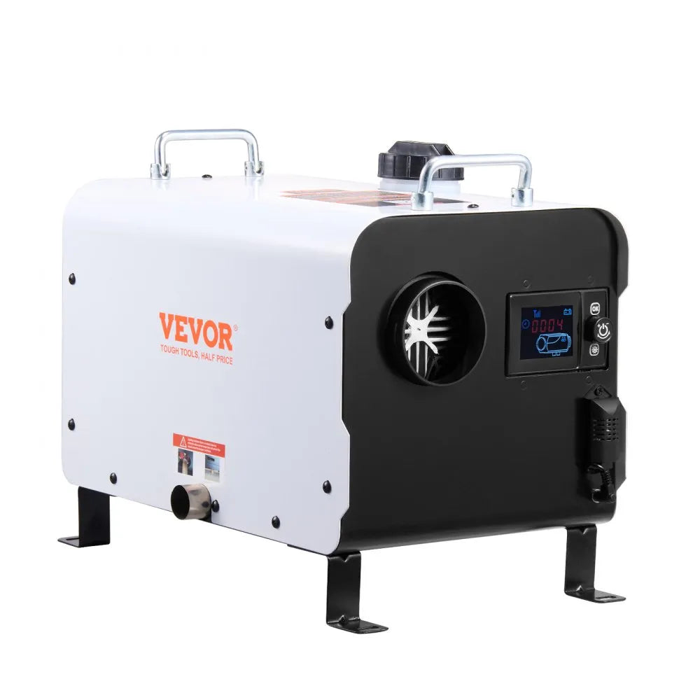 VEVOR 8KW Diesel Heater, 12V/24V All-in-One Air Heater, Bluetooth App, Remote & Display, CO Alarm, Fast Heating Horizontal Portable Heater for Vehicles & Garage