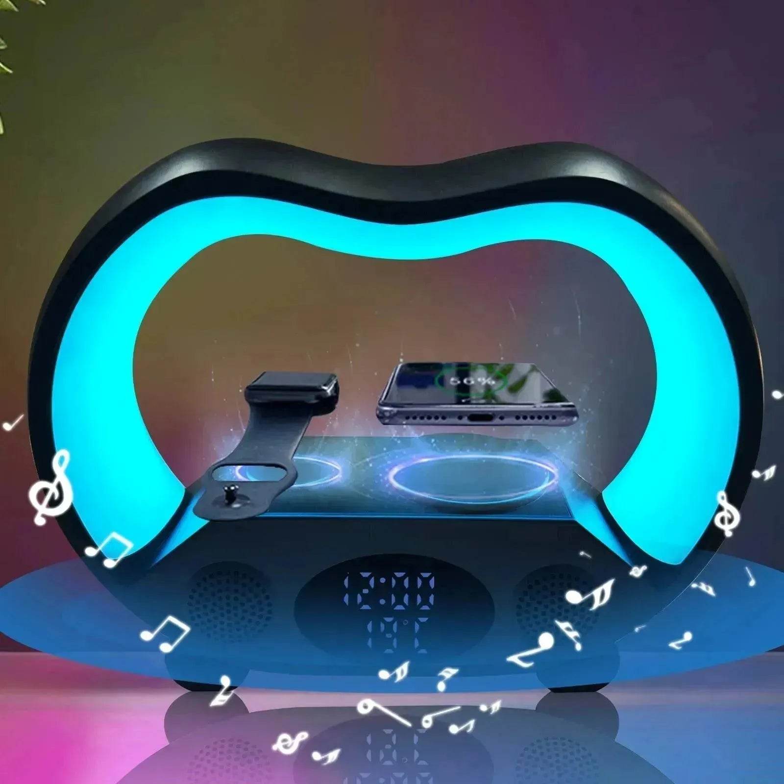 LED Table Lamp Multi-function Wireless Charger Night Light Bluetooth Speaker
