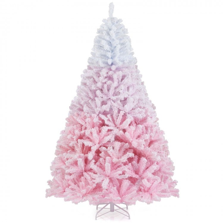 7 ft New Artificial Christmas Tree with Folding Metal Stand and 456 Branch Tips