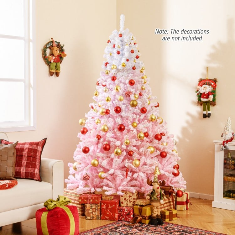 7 ft New Artificial Christmas Tree with Folding Metal Stand and 456 Branch Tips