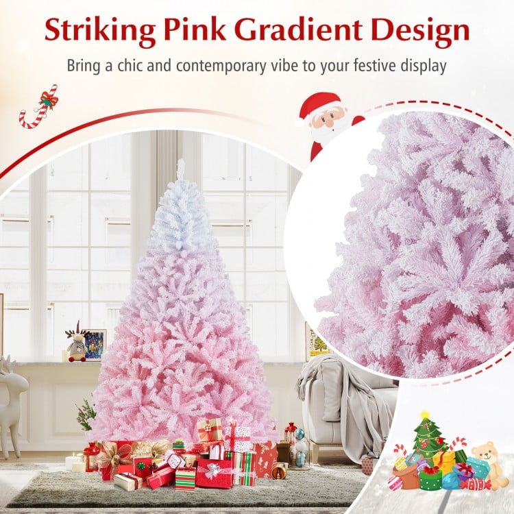 7 ft New Artificial Christmas Tree with Folding Metal Stand and 456 Branch Tips