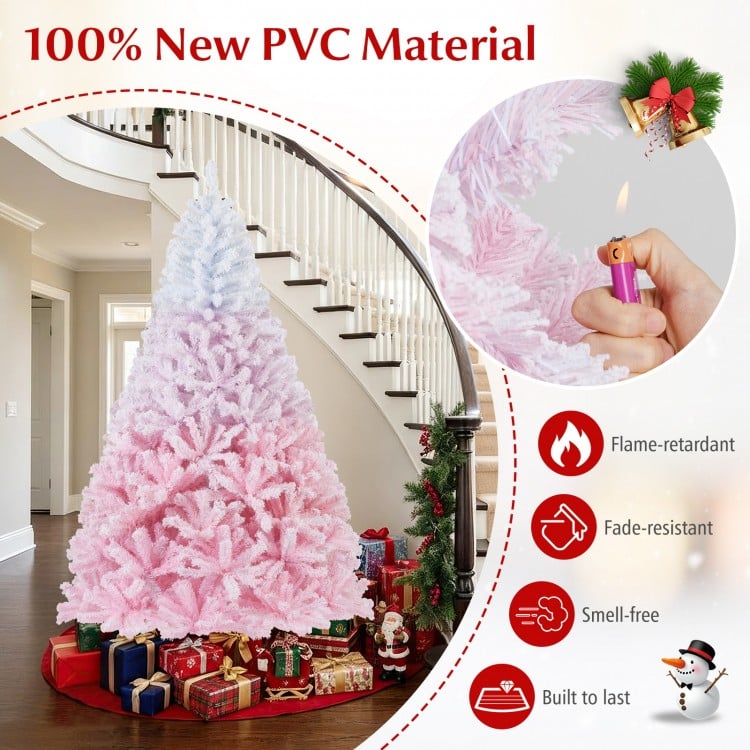 7 ft New Artificial Christmas Tree with Folding Metal Stand and 456 Branch Tips