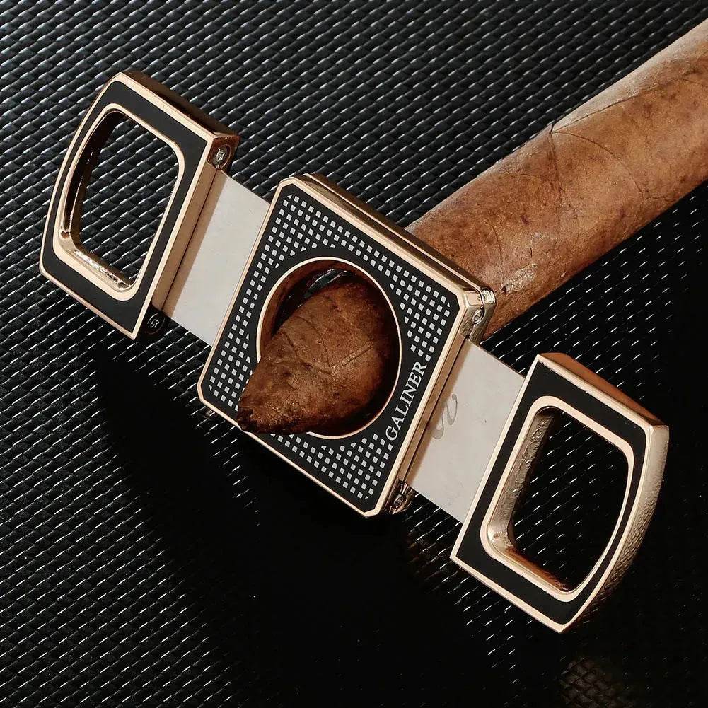 GALINER Stainless Steel Double Blade Cigar Cutter