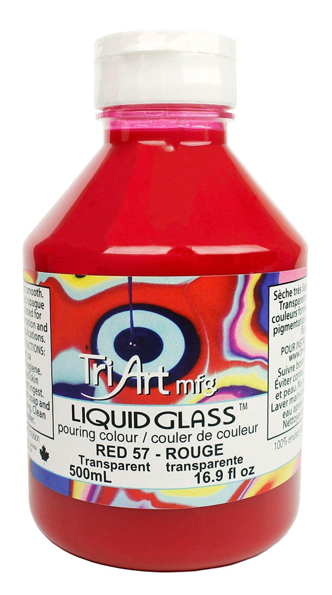 Liquid Glass - Pouring Colours - Red