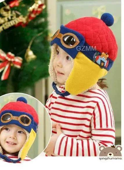 Baby and Toddler Winter hat Hooded Winter Pilot Beanie Warm baby cap