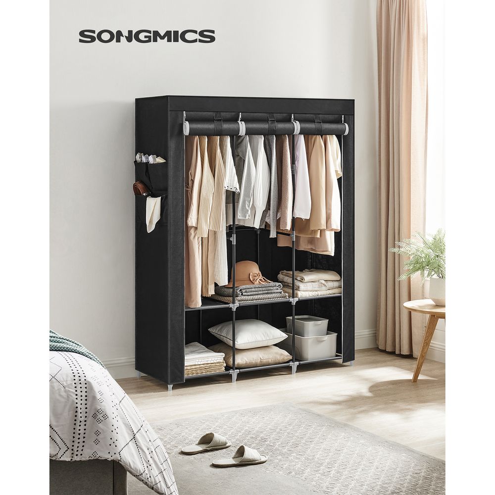 SONGMICS Wardrobe Closet Organizer with Cover