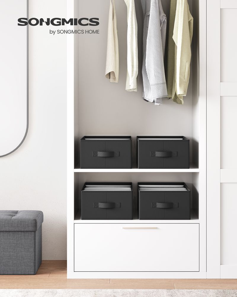 SONGMICS Wardrobe Clothes Organizer with 6 Grids