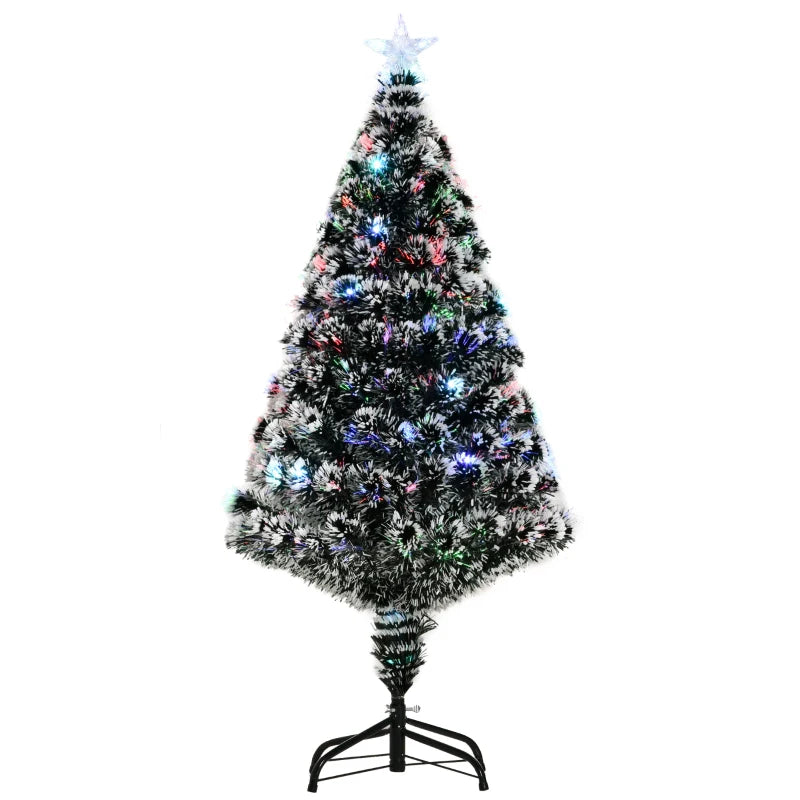 HOMCOM Pre-Lit LED Optical Fiber Christmas Tree with Stand