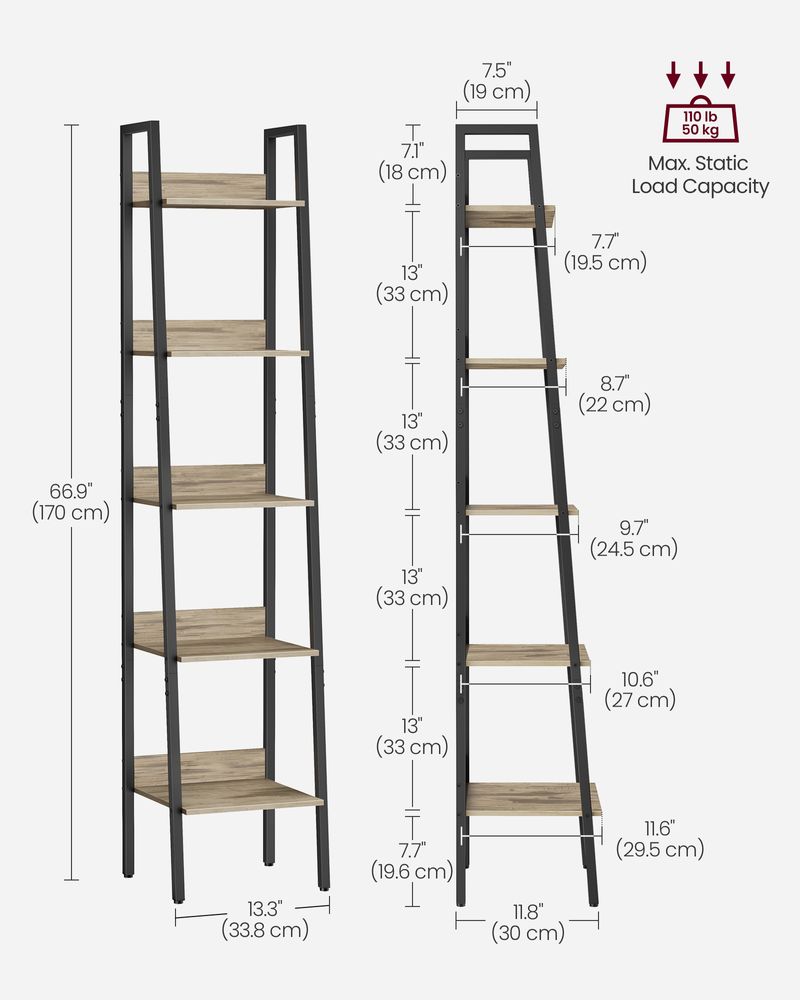 VASAGLE Home Office Bookshelf