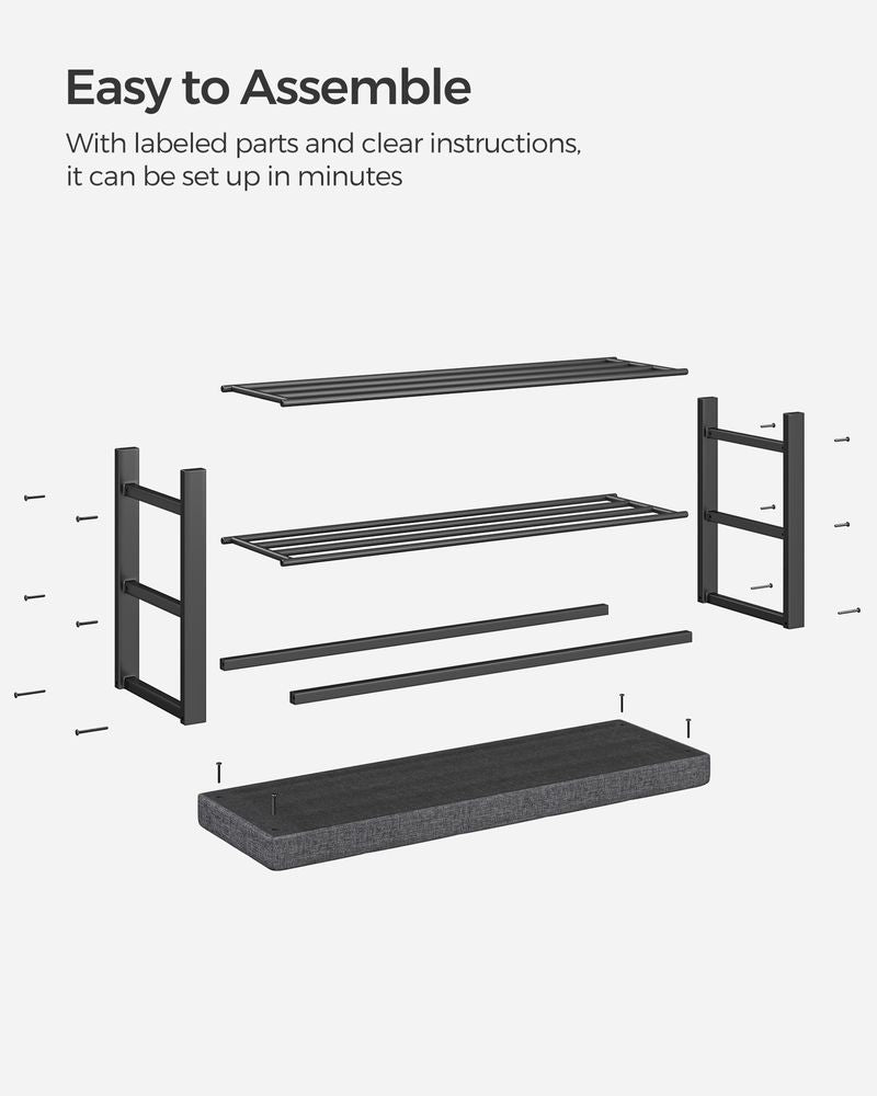 SONGMICS Shoe Bench with Cushion