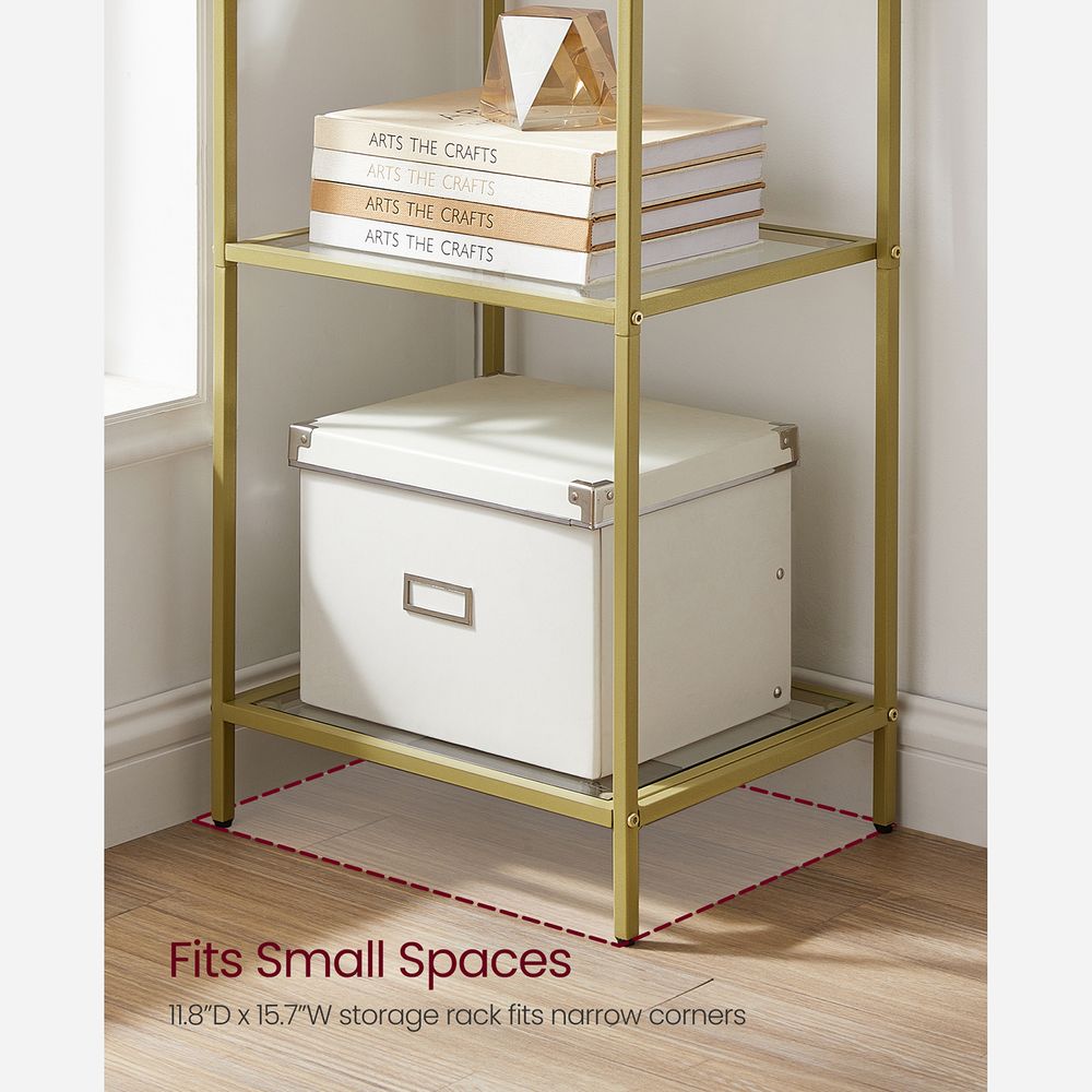 VASAGLE Bookcase, Slim Shelving Unit