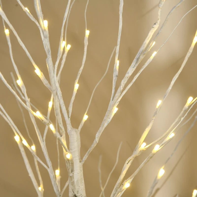 Outsunny Garden Birch Tree Light with 58 Warm LED Lights and 8 Modes, DIY Artificial Lamp for Indoor & Outdoor Parties